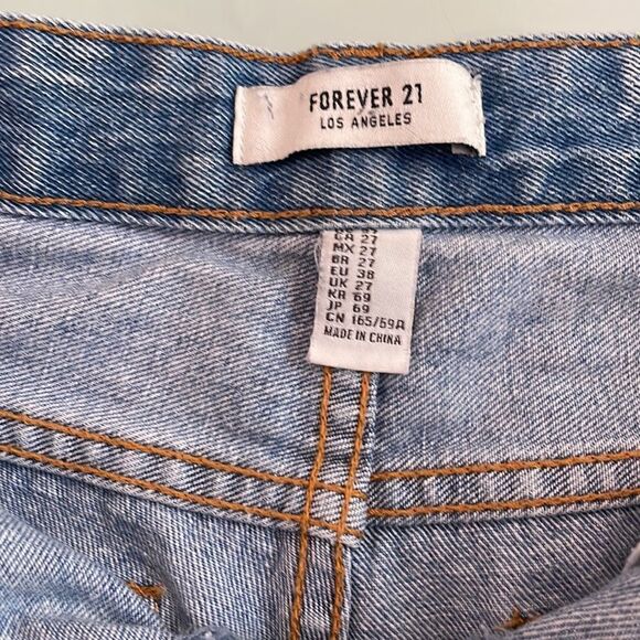 Forever 21 denim shorts 27 blue distressed - Picture 4 of 4
